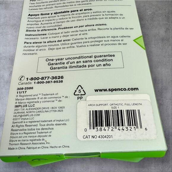 Spenco RX Orthotic Full Length Arch Support Shoe Insoles Pair Women Size 5-6 #1 - Picture 8 of 10